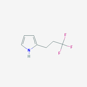 molecular formula C7H8F3N B8481175 1H-Pyrrole, 2-(3,3,3-trifluoropropyl)- 