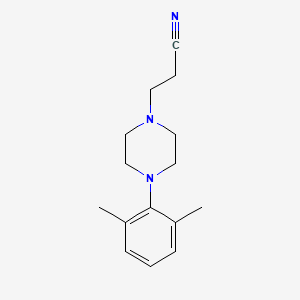 molecular formula C15H21N3 B8481205 3-[4-(2,6-Dimethylphenyl)piperazin-1-yl]propionitrile CAS No. 201929-91-1
