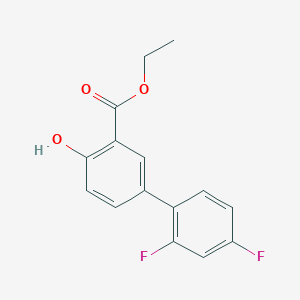 molecular formula C15H12F2O3 B8481210 Ethyl 5-(2,4-difluorophenyl)salicylate 