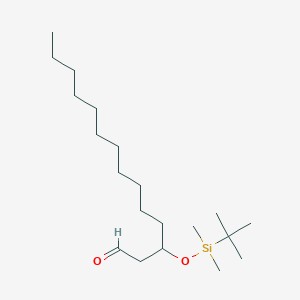 molecular formula C20H42O2Si B8481261 3-[Tert-butyl(dimethyl)silyl]oxytetradecanal CAS No. 213459-08-6