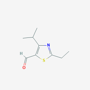 molecular formula C9H13NOS B8481277 2-Ethyl-4-(1-methylethyl)thiazole-5-carboxaldehyde 