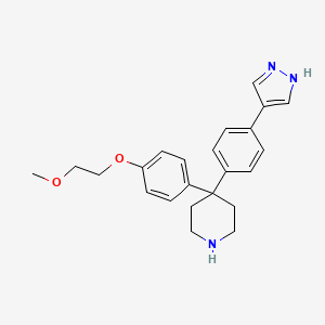 molecular formula C23H27N3O2 B8481346 4-[4-(2-Methoxy-ethoxy)-phenyl]-4-[4-(1H-pyrazol-4-yl)-phenyl]-piperidine CAS No. 857531-81-8