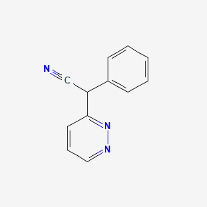 molecular formula C12H9N3 B8481395 (3-Pyridazinyl)phenylacetonitrile 