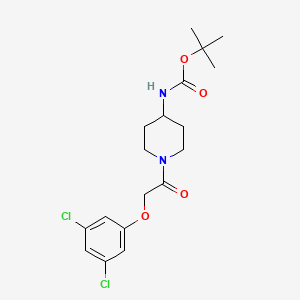 molecular formula C18H24Cl2N2O4 B8481430 Tert-butyl (1-(2-(3,5-dichlorophenoxy)acetyl)piperidin-4-yl)carbamate 