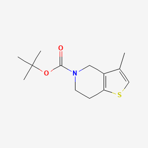 molecular formula C13H19NO2S B8481456 5-t-Butoxycarbonyl-3-methyl-4,5,6,7-tetrahydro-thieno[3,2-c]pyridine 