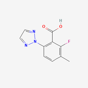 molecular formula C10H8FN3O2 B8481478 2-Fluoro-3-methyl-6-(2H-1,2,3-triazol-2-yl)benzoic acid 