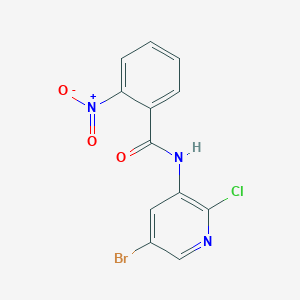 molecular formula C12H7BrClN3O3 B8481486 N-(5-bromo-2-chloropyridin-3-yl)-2-nitrobenzamide 