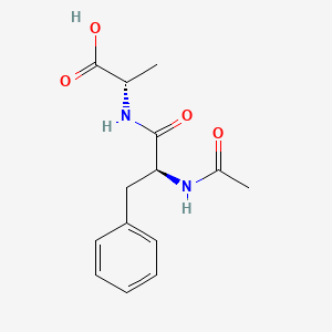 molecular formula C14H18N2O4 B8481492 L-Alanine, N-acetyl-L-phenylalanyl- CAS No. 61884-20-6
