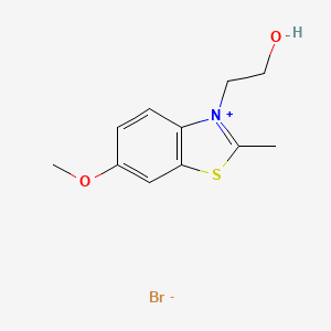 molecular formula C11H14BrNO2S B8481497 Benzothiazolium, 3-(2-hydroxyethyl)-6-methoxy-2-methyl-, bromide CAS No. 63815-81-6