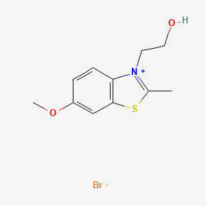 B8481497 Benzothiazolium, 3-(2-hydroxyethyl)-6-methoxy-2-methyl-, bromide CAS No. 63815-81-6