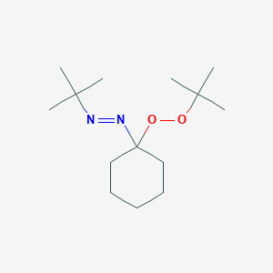 molecular formula C14H28N2O2 B8481504 (E)-1-tert-Butyl-2-[1-(tert-butylperoxy)cyclohexyl]diazene CAS No. 62204-53-9