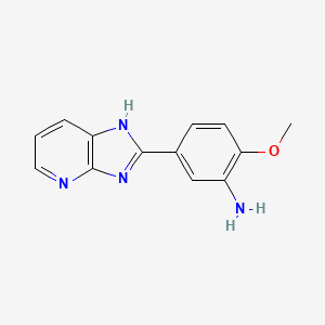 molecular formula C13H12N4O B8481539 5-(3H-imidazo[4,5-b]pyridin-2-yl)-2-methoxy-phenylamine 