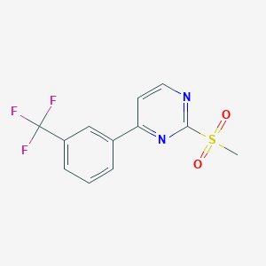molecular formula C12H9F3N2O2S B8481561 2-Methylsulfonyl-4-(m-trifluoromethylphenyl)pyrimidine 