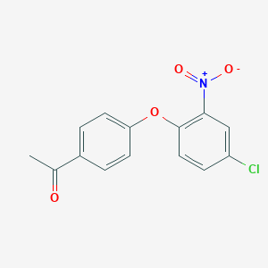 molecular formula C14H10ClNO4 B8481586 1-[4-(4-Chloro-2-nitro-phenoxy)-phenyl]-ethanone 