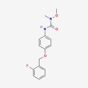molecular formula C16H17FN2O3 B8481590 N'-{4-[(2-Fluorophenyl)methoxy]phenyl}-N-methoxy-N-methylurea CAS No. 66682-13-1
