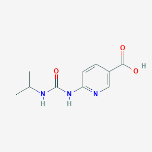 molecular formula C10H13N3O3 B8481595 6-(3-Isopropyl-ureido)-nicotinic acid 
