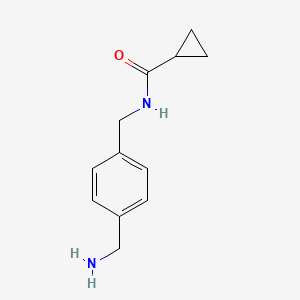 molecular formula C12H16N2O B8481603 4-[(Cyclopropanecarbonyl-amino)-methyl]-benzylamine 