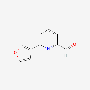 molecular formula C10H7NO2 B8481627 6-(Furan-3-yl)picolinaldehyde CAS No. 208110-90-1