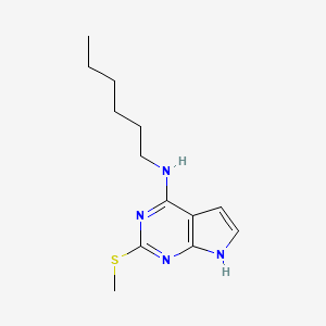 N-Hexyl-2-(methylsulfanyl)-7H-pyrrolo[2,3-D]pyrimidin-4-amine