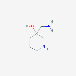 molecular formula C6H14N2O B8481733 3-Aminomethyl-3-hydroxypiperidine 