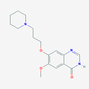 molecular formula C17H23N3O3 B8481745 6-Methoxy-7-(3-piperidinopropoxy)-3,4-dihydroquinazolin-4-one 