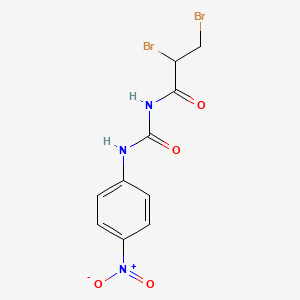 molecular formula C10H9Br2N3O4 B8481761 2,3-Dibromo-N-[(4-nitrophenyl)carbamoyl]propanamide CAS No. 57647-68-4