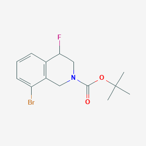 molecular formula C14H17BrFNO2 B8481769 tert-butyl 8-bromo-4-fluoro-3,4-dihydroisoquinoline-2(1H)-carboxylate 