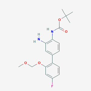 Carbamic acid,[3-amino-4'-fluoro-2'-(methoxymethoxy)[1,1'-biphenyl]-4-yl]-,1,1-dimethylethyl ester