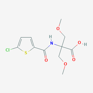 molecular formula C11H14ClNO5S B8481859 2-[(5-Chloro-thiophene-2-carbonyl)-amino]-3-methoxy-2-methoxymethyl-propionic acid CAS No. 919099-16-4