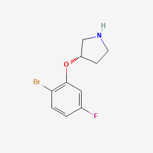molecular formula C10H11BrFNO B8481881 (3S)-3-(2-bromo-5-fluorophenoxy)pyrrolidine 