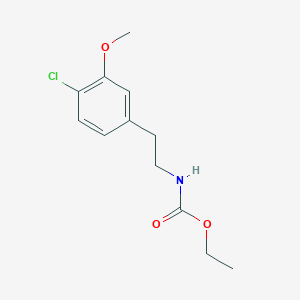 molecular formula C12H16ClNO3 B8481912 Ethyl 4-chloro-3-methoxyphenethylcarbamate 