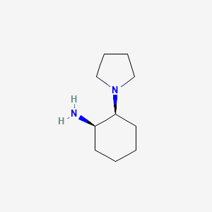 molecular formula C10H20N2 B8481915 (1R,2S)-2-(Pyrrolidin-1-yl)cyclohexan-1-amine 