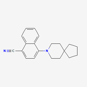 molecular formula C20H22N2 B8481941 4-(8-Azaspiro[4.5]decan-8-yl)naphthalene-1-carbonitrile CAS No. 870889-31-9