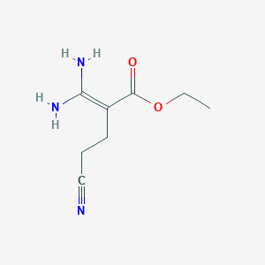molecular formula C8H13N3O2 B8481949 4-Cyano-2-diaminomethylene-butyric acid ethyl ester 