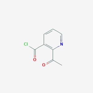 molecular formula C8H6ClNO2 B8481983 2-Acetylnicotinic acid chloride 