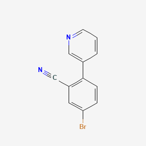 molecular formula C12H7BrN2 B8482037 5-Bromo-2-pyridin-3-ylbenzonitrile 