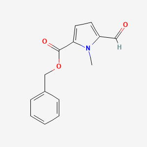 molecular formula C14H13NO3 B8482074 benzyl 5-formyl-1-methyl-1H-pyrrole-2-carboxylate 