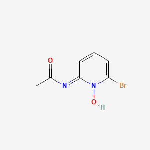 N-(6-bromo-1-oxido-2-pyridinyl)acetamide