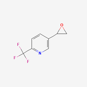 molecular formula C8H6F3NO B8482095 5-(Oxiran-2-yl)-2-(trifluoromethyl)pyridine 