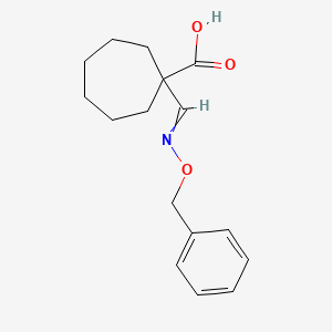 molecular formula C16H21NO3 B8482106 1-{[(Benzyloxy)imino]methyl}cycloheptane-1-carboxylic acid CAS No. 828271-27-8
