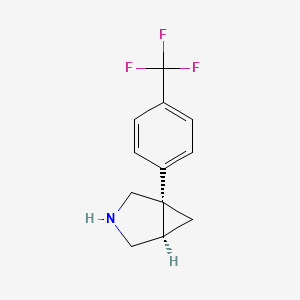 molecular formula C12H12F3N B8482132 (1S,5R)-1-[4-(trifluoromethyl)phenyl]-3-azabicyclo[3.1.0]hexane CAS No. 863679-33-8