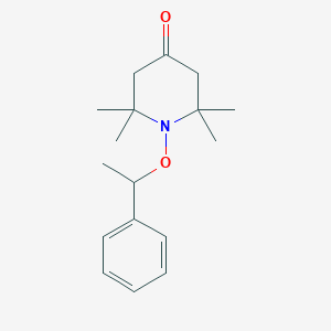 molecular formula C17H25NO2 B8482168 2,2,6,6-Tetramethyl-1-(1-phenylethoxy)piperidin-4-one CAS No. 122586-81-6