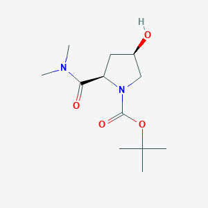 molecular formula C12H22N2O4 B8482175 tert-butyl(2R,4R)-2-[(dimethylamino)carbonyl]-4-hydroxypyrrolidine-1-carboxylate 