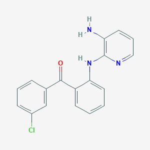 molecular formula C18H14ClN3O B8482222 {2-[(3-Aminopyridin-2-yl)amino]phenyl}(3-chlorophenyl)methanone CAS No. 83166-05-6