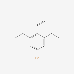 molecular formula C12H15Br B8482252 5-Bromo-1,3-diethyl-2-vinylbenzene 