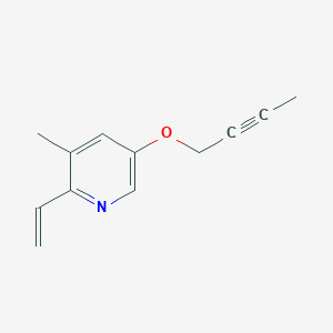 molecular formula C12H13NO B8482257 5-(But-2-yn-1-yloxy)-3-methyl-2-vinylpyridine 