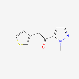 1-(1-methyl-1H-pyrazol-5-yl)-2-(thiophen-3-yl)ethanone