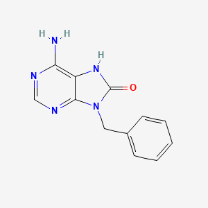 molecular formula C12H11N5O B8482288 9-Benzyl-8-hydroxyadenine 