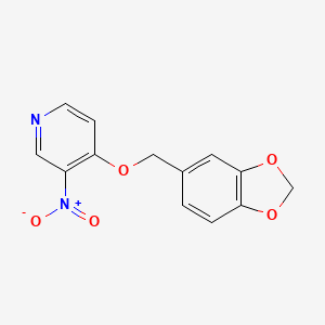 B8482311 4-[(2H-1,3-Benzodioxol-5-yl)methoxy]-3-nitropyridine CAS No. 882682-08-8