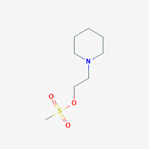 molecular formula C8H17NO3S B8482341 2-Piperidin-1-ylethyl methanesulfonate 